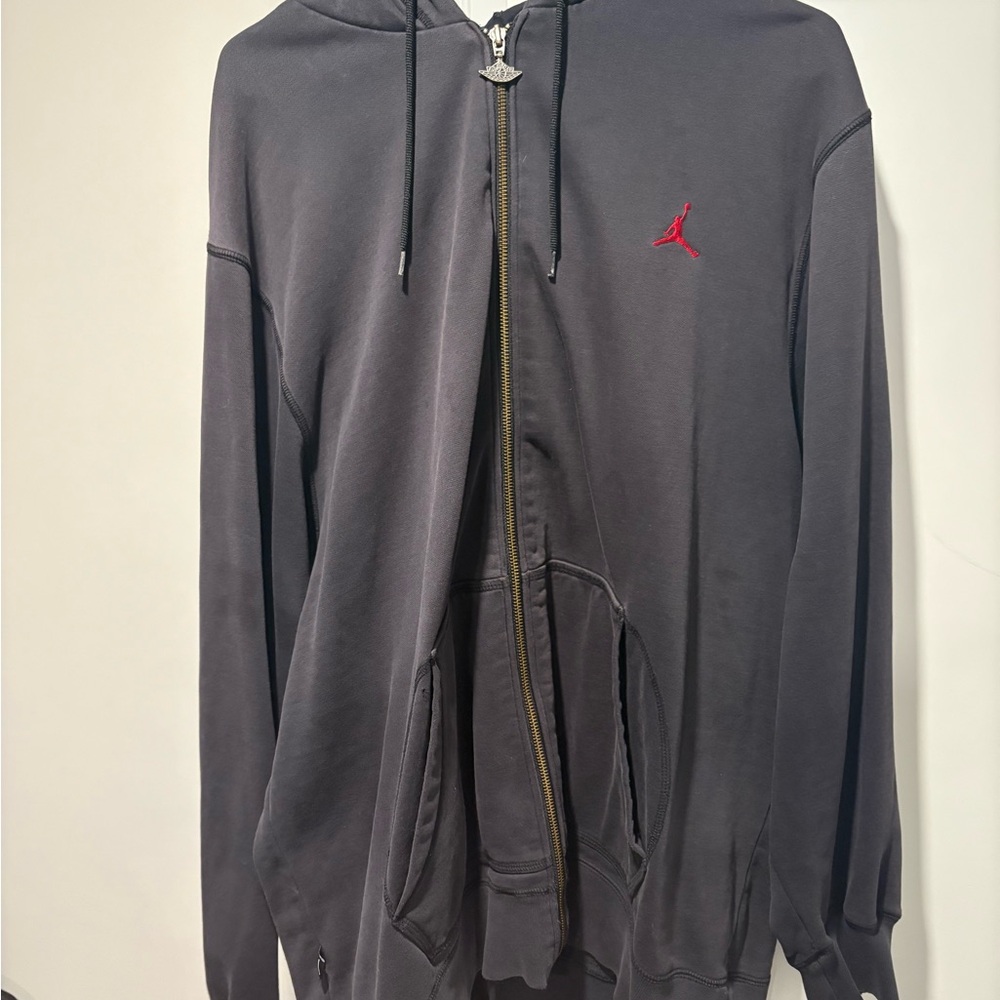 Vintage Jordan Men's Gray Hoodie